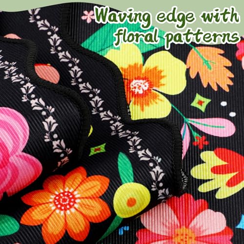 3-Piece Floral Kitchen Rug Set, Washable Boho Farmhouse Area Mats