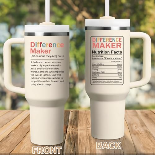 Grifarny Difference Maker Tumbler 40 oz - Beige Gift Set for Women