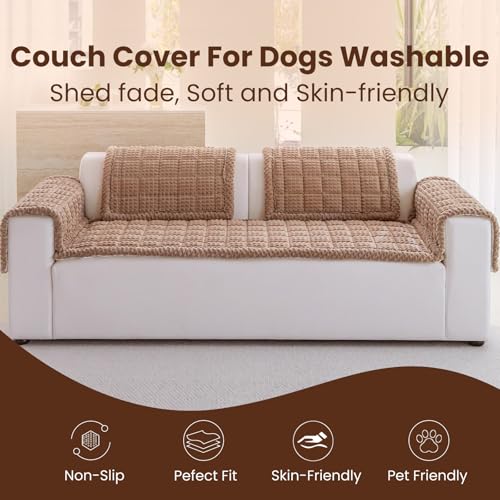 Non-Slip Dog Couch Cover - Soft Plush Pet Sofa Furniture Protector