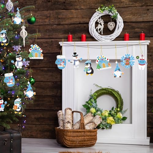 DIY Christmas Ornament Craft Kit - 28pc Holiday Tree Decorations for Kids