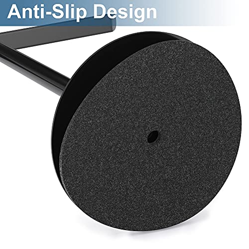niffgaff Black T-Shaped Stainless Steel Countertop Hand Towel Stand