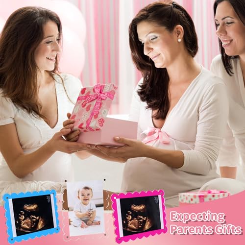 Magnetic Clear Acrylic Baby Ultrasound Frame with Scalloped Edges