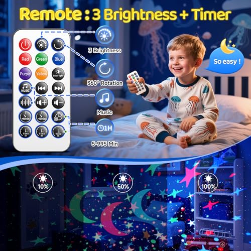 Baby Sound Machine & Star Night Light Projector with 30 Soothing Sounds