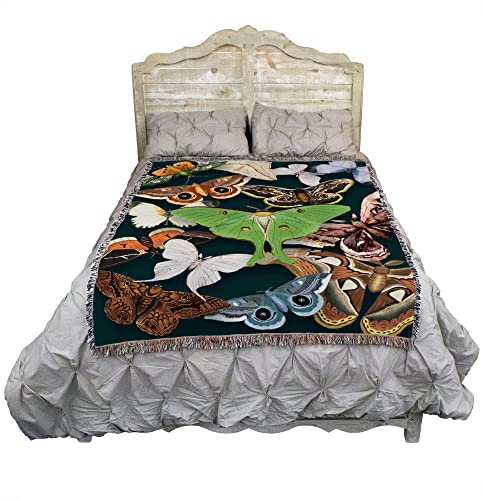 Pure Country Weavers Emerald Cotton Throw Blanket Woven Heirloom for Couch & Wall Decor