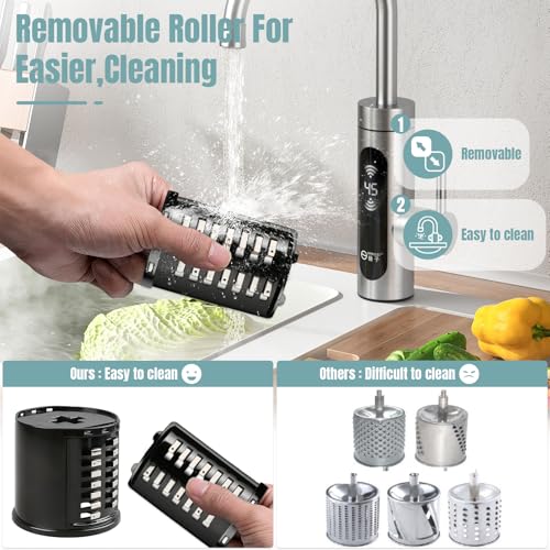 Vegetable Slicer and Shredder Attachment for Stand Mixers, 5 Stainless Blades