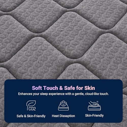 10-Inch Twin Hybrid Mattress, Cooling Gel Memory Foam & Pocket Springs