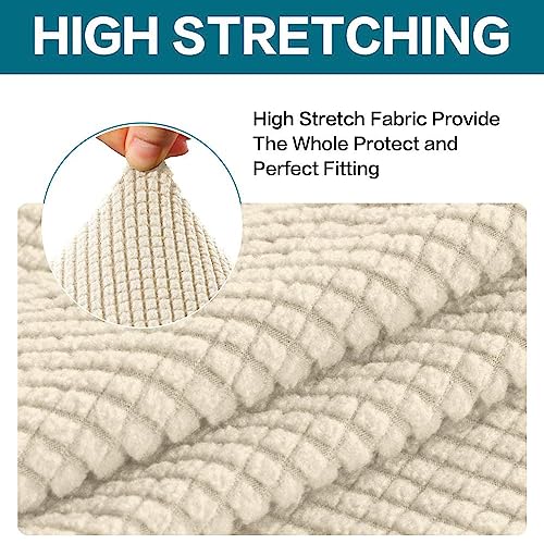 2-Piece Stretch Armchair Slipcover with Cushion Cover - Jacquard Fabric