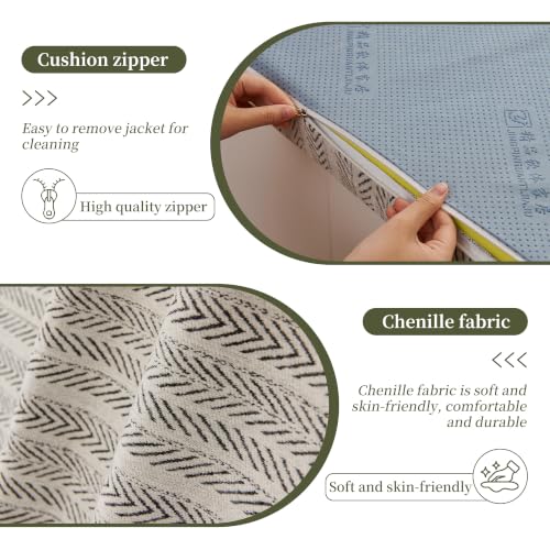 Custom Bench Cushion, High-Density Foam Window Seat Pad for Indoor Furniture
