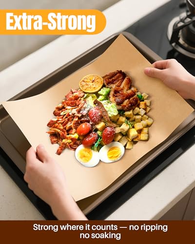 Unbleached Precut Parchment Paper Sheets 9x13 Inch - 140 Pack Non-Stick Baking Paper