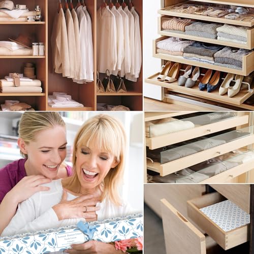 Linen Scented Drawer Liners - 6 Non-Adhesive Fragrant Sheets for Closets