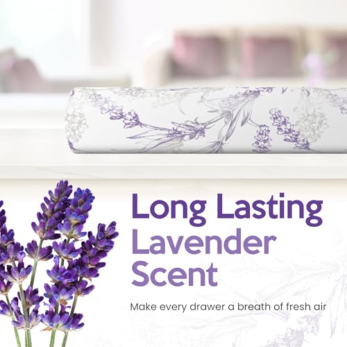 Linda's Essentials Large Lavender & Linen Scented Drawer Liners - 19.7 x 14.4 inches, Pack of 20