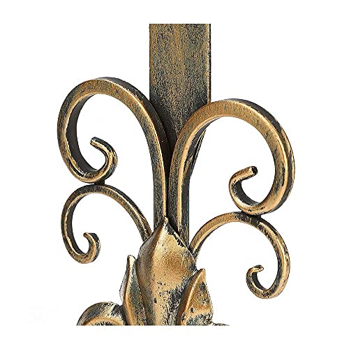 Over the Door Wreath Hangers 2-Pack - 16.5-Inch Antique Gold Metal Hooks