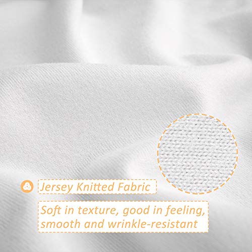 Stretch Jersey Queen Box Spring Cover - White Bed Skirt Alternative