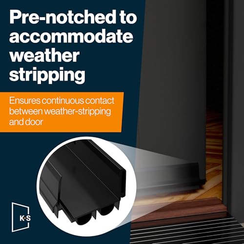 Adjustable Double Bubble Door Sweep & Draft Stopper - 36" x 1 3/4", Black