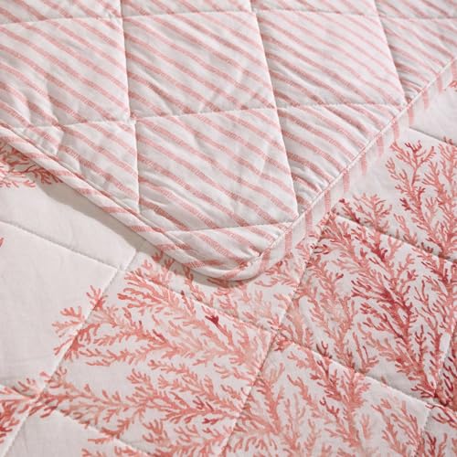 Reversible Twin Quilt Set - 100% Cotton Bedding with Sham