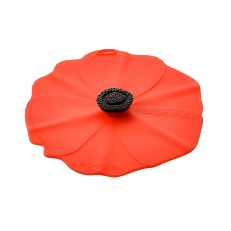 Charles Viancin - Set of 2 Poppy 4” Silicone Drink Covers - Airtight Seal on Any Smooth-Rimmed Glass, Keep Drinks Cool or Hot, Protect from Winged Pests - BPA-Free - Oven, Freezer, Dishwasher Safe