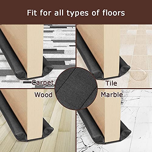 Adjustable Twin Door Draft Stopper (30"-36") - Waterproof Noise Blocker