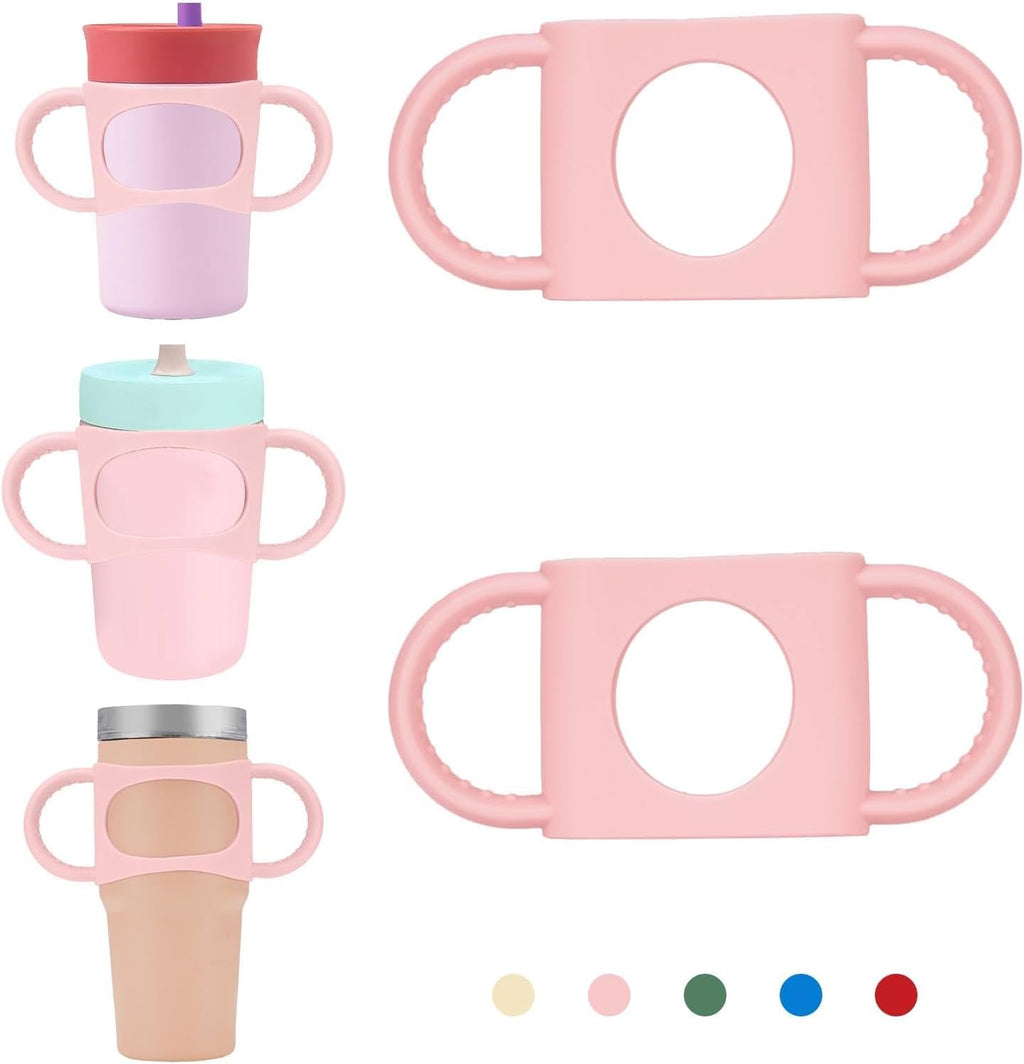 NiHome Silicone Dual-Handle Tumbler Grip - Fits 14oz Stanley & 12oz Zak Owala Cups | 2PCS for Home & Travel