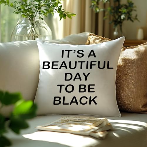 To Be Black -1 Quote Pillow Cover 18x18, Modern Home Decor for Couch Bed