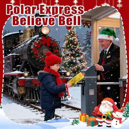 4-Piece Believe Sleigh Bell Set with Gift Bags and Holiday Keepsakes