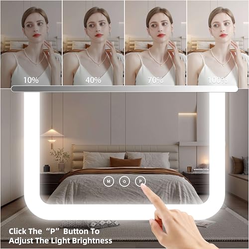 Vanity Mirror with Lights,13.1"×16.7"LED Makeup Mirror,Lighted
