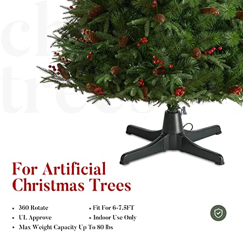 360 Rotating Christmas Tree Stand for Artificial Trees up to 7.5ft & 80lbs