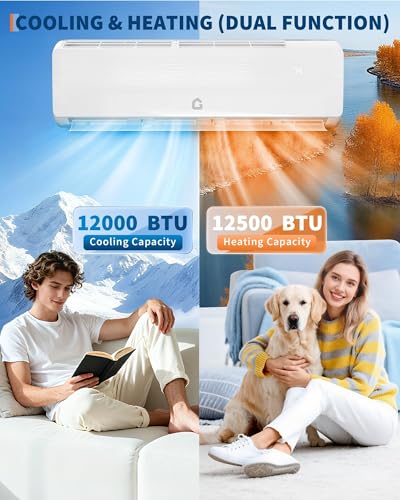 12000 BTU Ductless Mini Split Air Conditioner and Heat Pump System