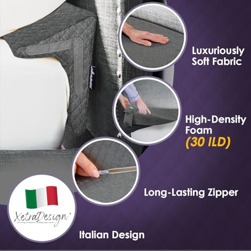 4-in-1 Bed Wedge Pillow for Headboard Gap Up to 7"