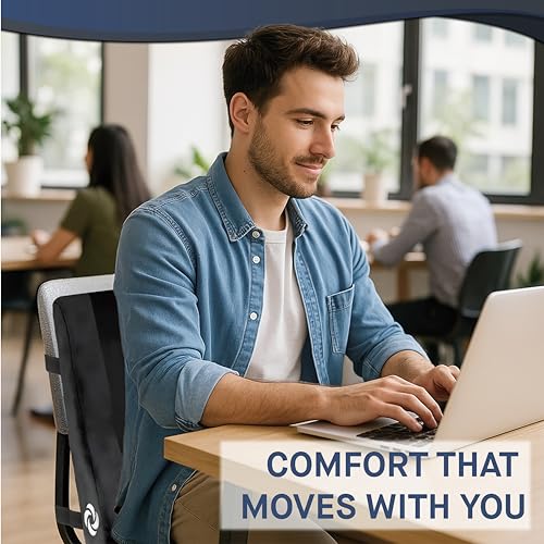 Ergonomic Lumbar Support Pillow with Cooling for Office & Car