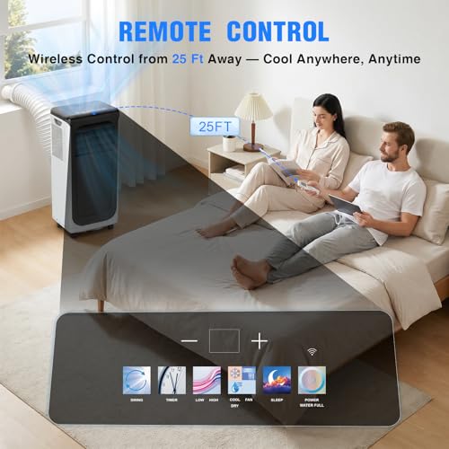 16000 BTU Portable Air Conditioner 3-in-1 AC Unit with WiFi & Remote