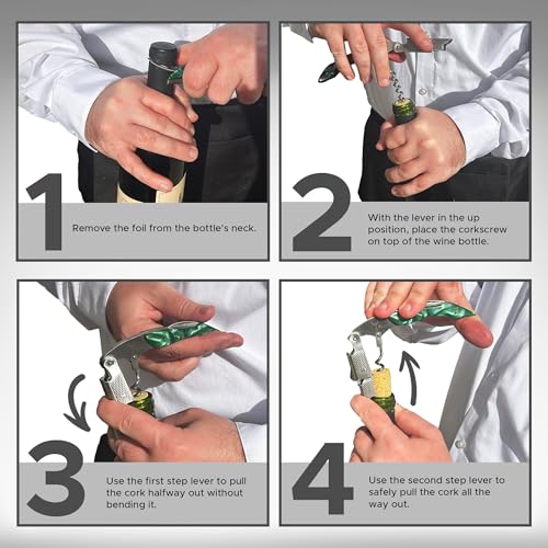Wino Quartz Wine Key Corkscrew - Professional Lever Sommelier's Opener