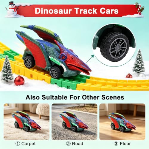 Dinosaur Cars Advent Calendar - 24 Day Pull-Back Monster Truck Toy Set