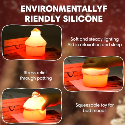 Santa Silicone Night Light - Licensed Christmas Decor & Gift