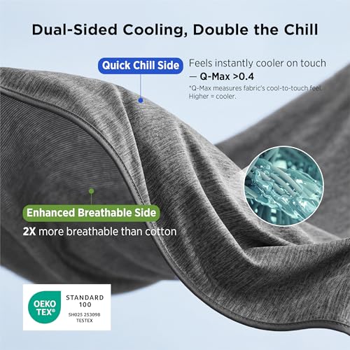 Bedsure Full Size Cooling Blanket 80"x90" for Hot Sleepers, Dark Grey