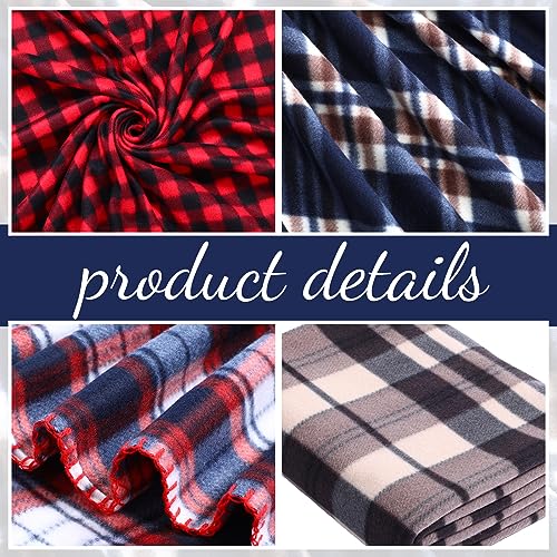 Newwiee 15Pcs Buffalo Plaid Christmas Throw Blankets 50 x 60 in Soft Plush