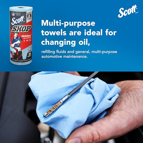 Scott Shop Towels Original 55 Count per Pack - 30 Rolls/Case, 10.4x11 Inches