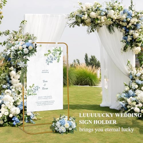 Adjustable Gold Easel Stand for Wedding Welcome Signs and Event Banners