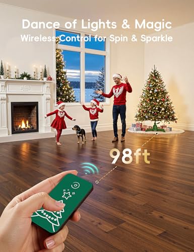 360° Rotating Christmas Tree Stand, Up to 7.5ft, 90lb, Fits 0.8–1.5"