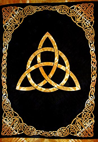 Celtic Trinity Tie Dye Tapestry - Heavy Cotton Bedspread 98" x 70"