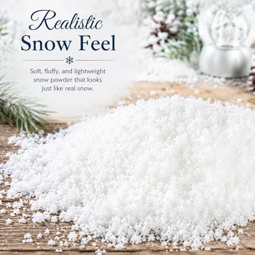 Instant Snow Powder (12oz) - Makes 5 Gallons Fluffy Artificial Fake Snow