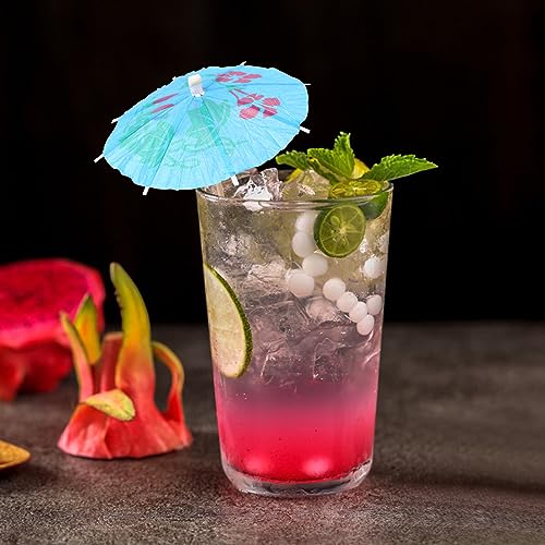 30 Pcs Colorful Cocktail Umbrellas Parasols Picks for Tropical & Party Drinks