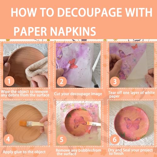 20 Pack Floral Cocktail Napkins - Decorative Paper for Parties