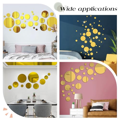 12 Pcs 7.87-Inch Round Acrylic Mirror Centerpieces for Wedding Tables