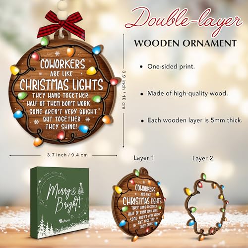 Coworker Christmas Ornament – Funny Office Gift for Colleagues, 3.7 x 3.9 in