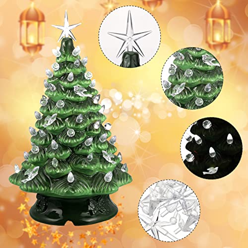 Riakrum 186 Pcs Ceramic Christmas Tree Replacement Lights Set Clear Classic