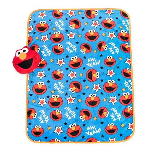 Kids Plush Throw Blanket and Character Pillow Set - 40x50 Inch Soft Bedding