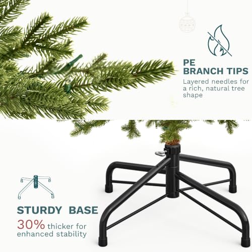 Green 6ft Prelit Slim Pencil Christmas Tree with Remote & Timer