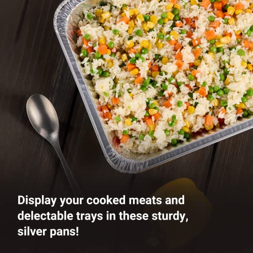 Disposable Aluminum Foil Pans 9x13 - Half Size Heavy Duty Pans (30 Pack)