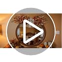 24-Inch Fall Teardrop Swag with Burlap Bow Artificial Autumn Floral Decor