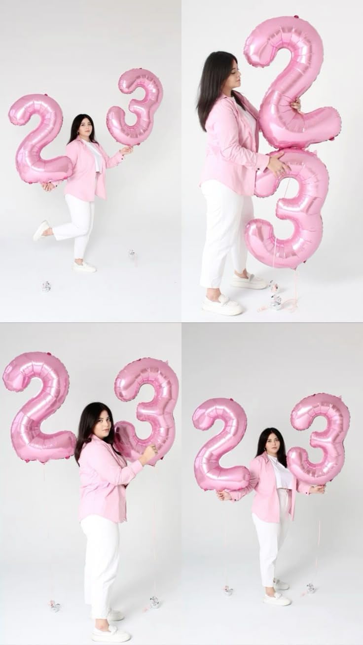 Pastel Pink Number 13 Balloon - 40 Inch Foil Party Decoration for Birthdays & Weddings